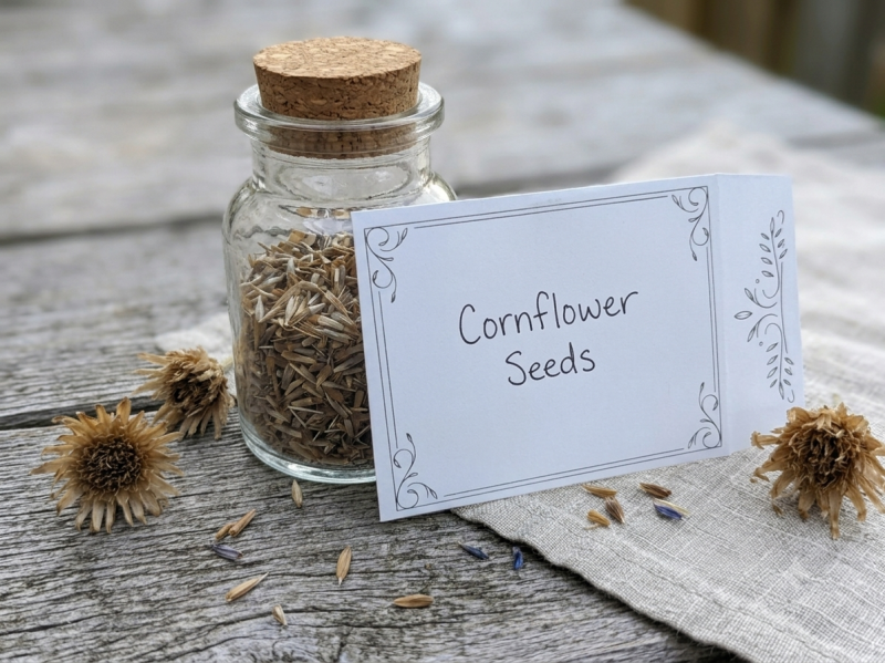 Cornflower and poppy seeds 1gram of each