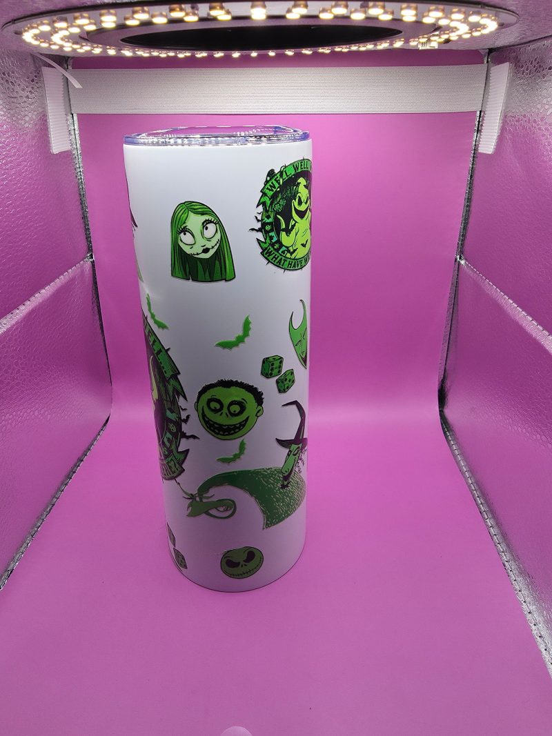 Green glow in the dark tumbler