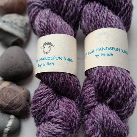 Hand Spun Yarn - Merino & Alpaca Wool - Alpine Purple