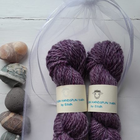 Hand Spun Yarn - Merino & Alpaca Wool - Alpine Purple