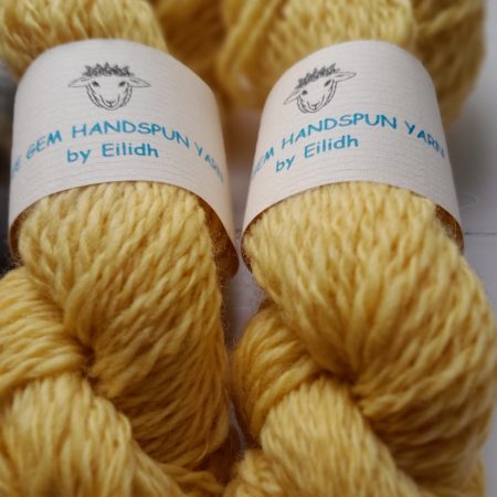 Hand Spun Yarn - Corriedale Wool - Catkin Yellow