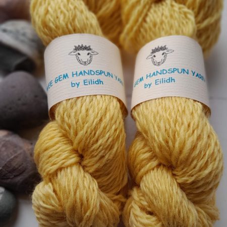 Hand Spun Yarn - Corriedale Wool - Catkin Yellow