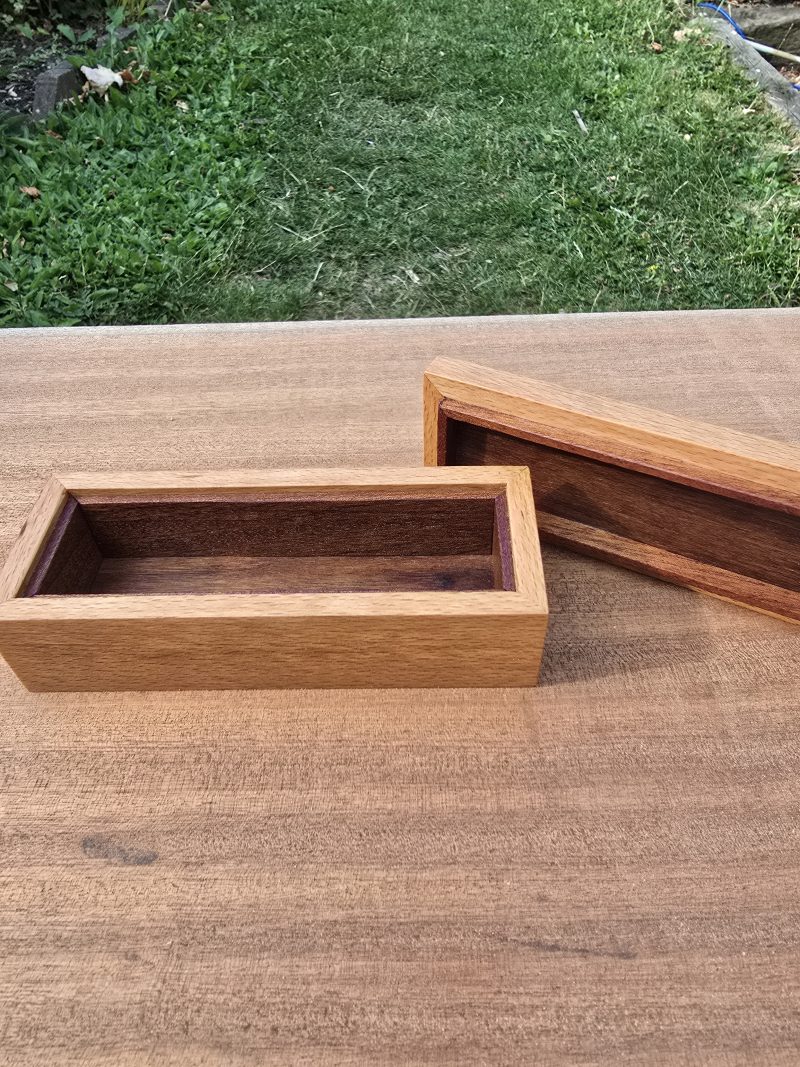 Beech and walnut keepsake box