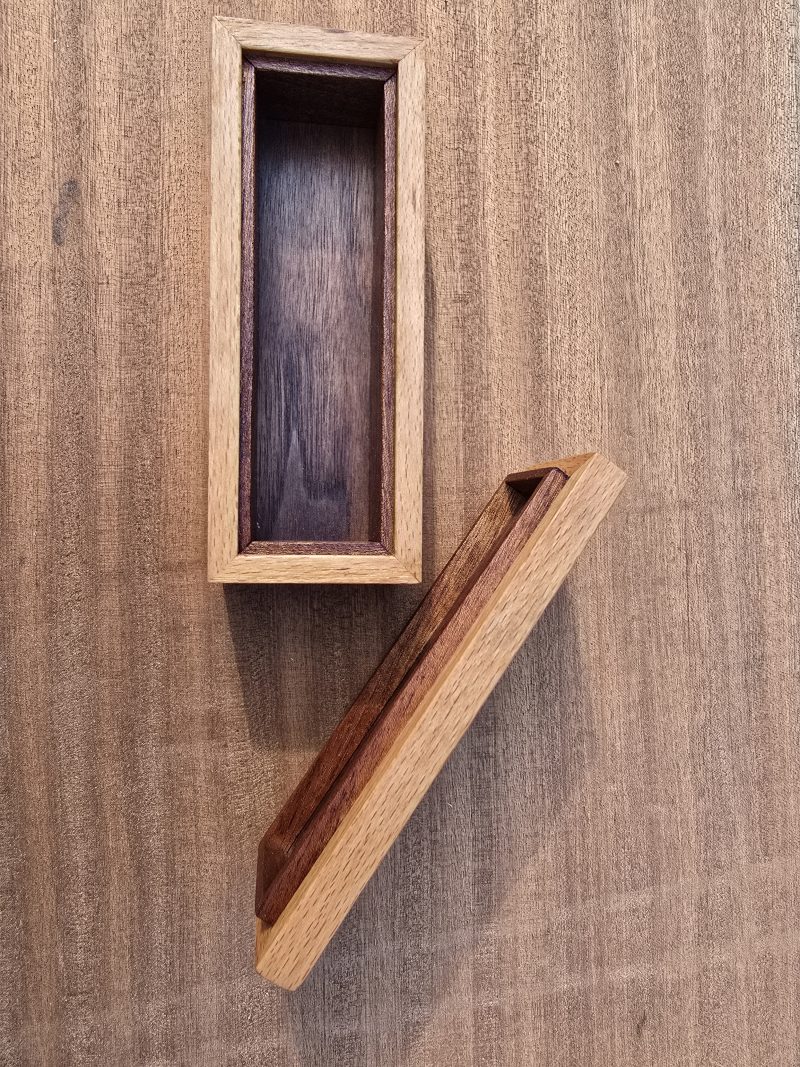Beech and walnut keepsake box