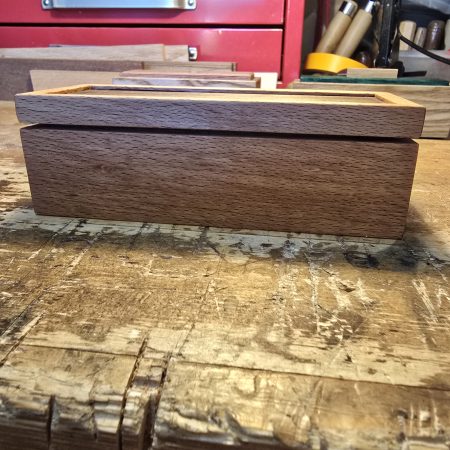 Beech and walnut keepsake box