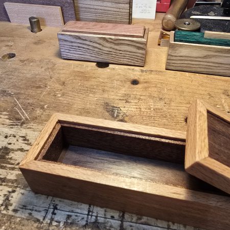 Beech and walnut keepsake box