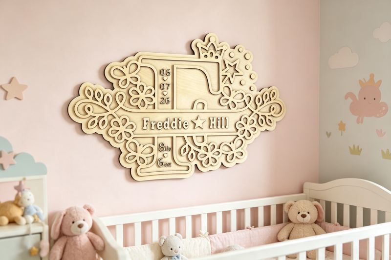 Personalised Wooden Baby Plaques