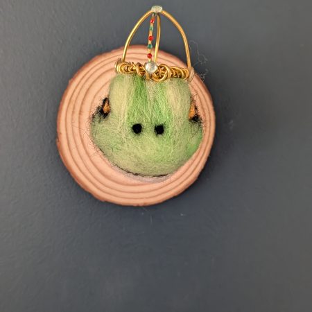 Needle felted frog - or is he a prince??