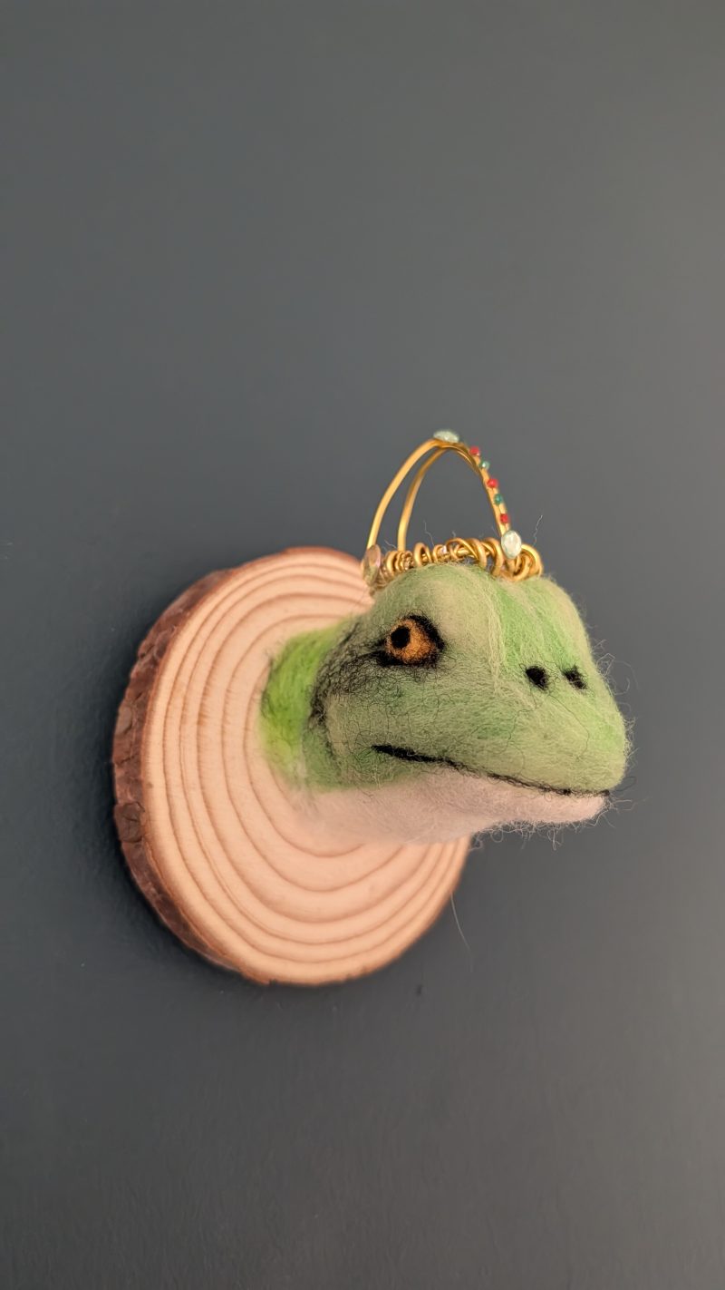 Needle felted frog - or is he a prince??
