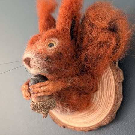 Where's my acorn? Cute needle felted Squirrel