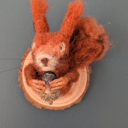 Where's my acorn? Cute needle felted Squirrel