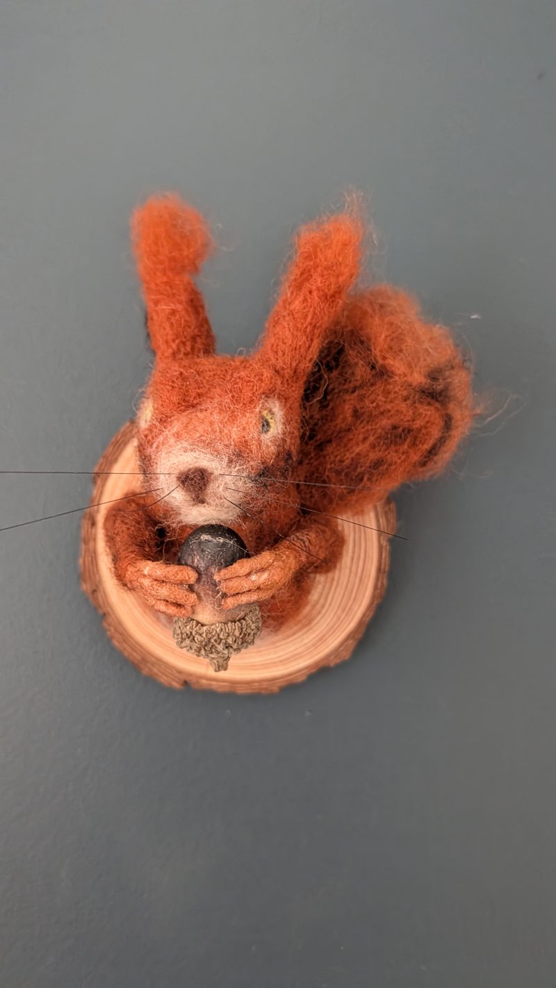 Where's my acorn? Cute needle felted Squirrel