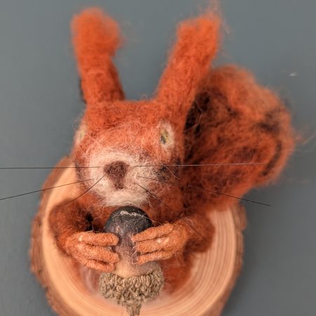 Where's my acorn? Cute needle felted Squirrel