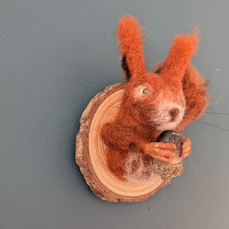 Where's my acorn? Cute needle felted Squirrel