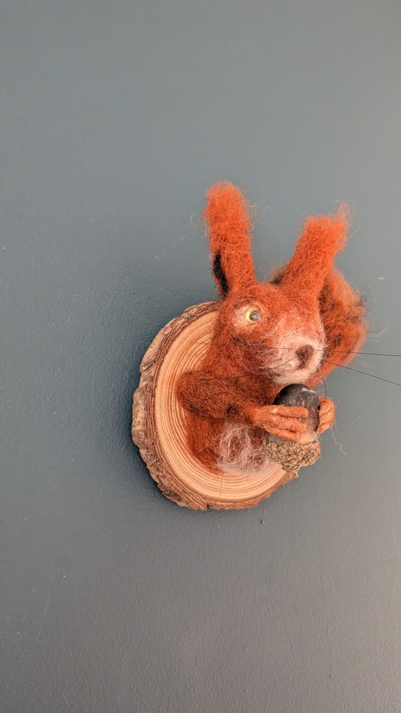 Where's my acorn? Cute needle felted Squirrel