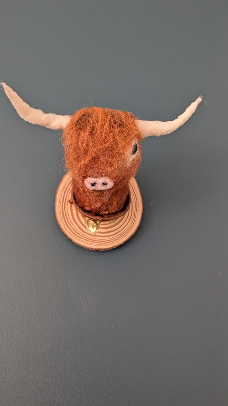 Needle felted highland Cow