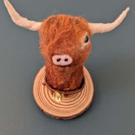 Needle felted highland Cow