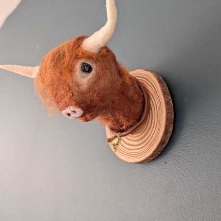 Needle felted highland Cow