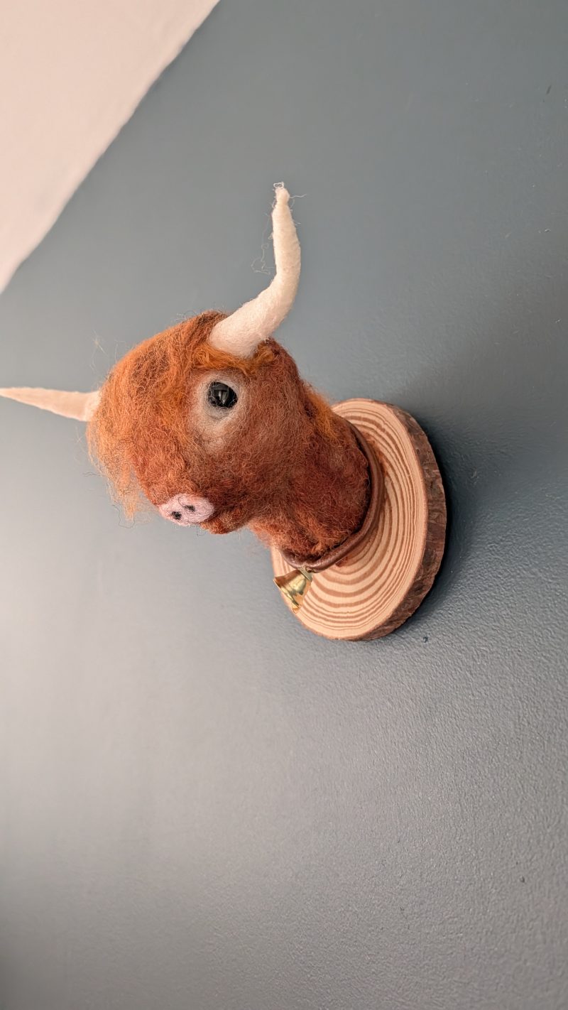 Needle felted highland Cow