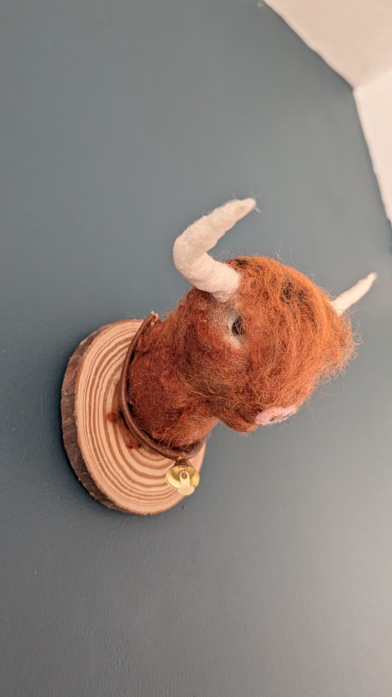 Needle felted highland Cow
