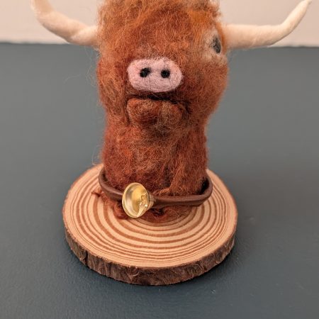 Needle felted highland Cow