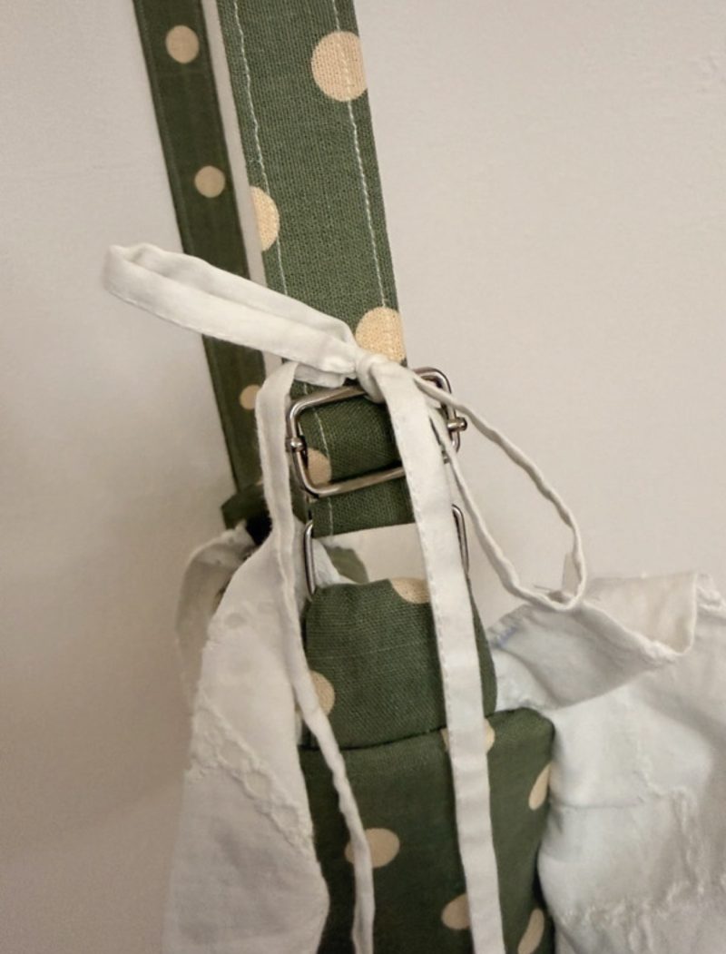 Sage Green Cottagecore Ruffle Shoulder Bag – Handmade Coquette Style