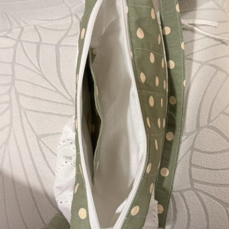 Sage Green Cottagecore Ruffle Shoulder Bag – Handmade Coquette Style