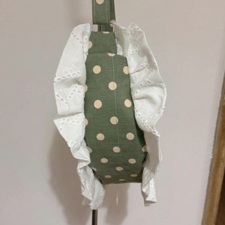 Sage Green Cottagecore Ruffle Shoulder Bag – Handmade Coquette Style
