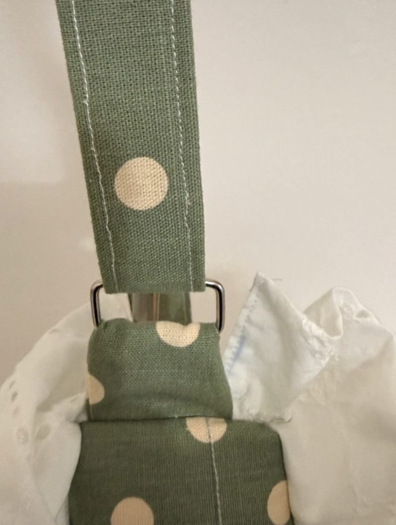 Sage Green Cottagecore Ruffle Shoulder Bag – Handmade Coquette Style