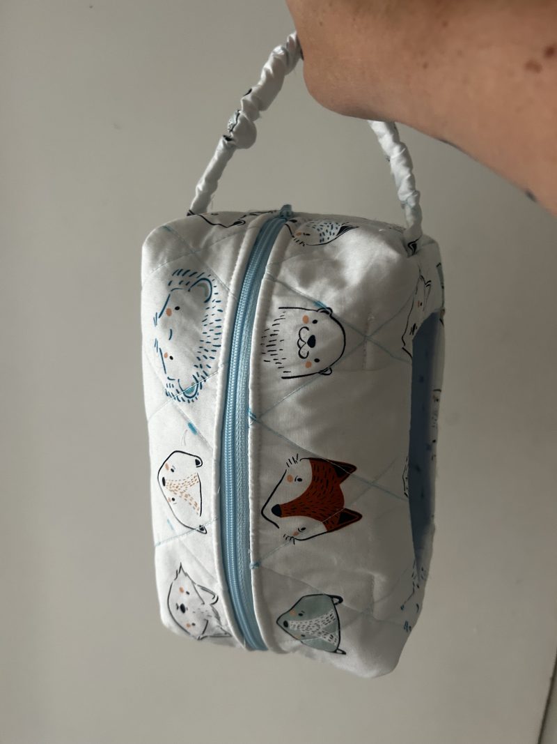 Handmade Uk baby nappy and wipes bag