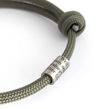 Cord Bracelet with Spiral Engraved Mantra Bead