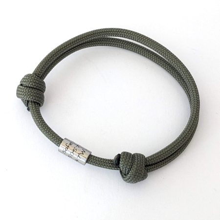 Cord Bracelet with Spiral Engraved Mantra Bead