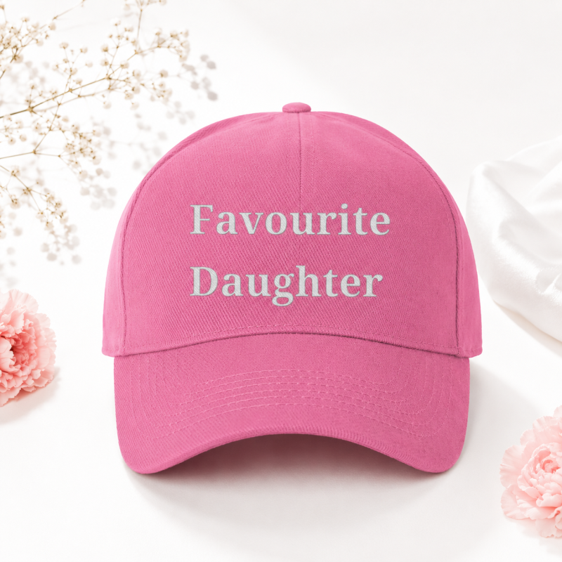 Embroidered Favourite Daughter Baseball Cap | Funny Family Gift | Birthday gift | Daughter for Gift | Valentines Day Gift | Embroidered Baseball Cap, | Birthday Gift From Mom or Dad