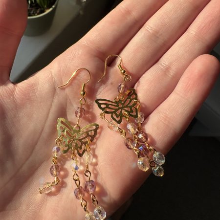 boho handmade gold earrings