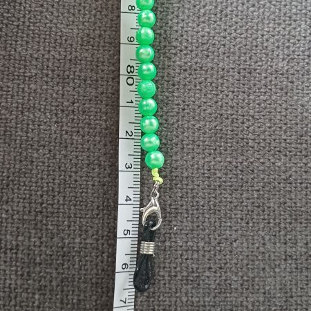 2 In 1 Face Mask Lanyard & Glasses Holder – Green Beads