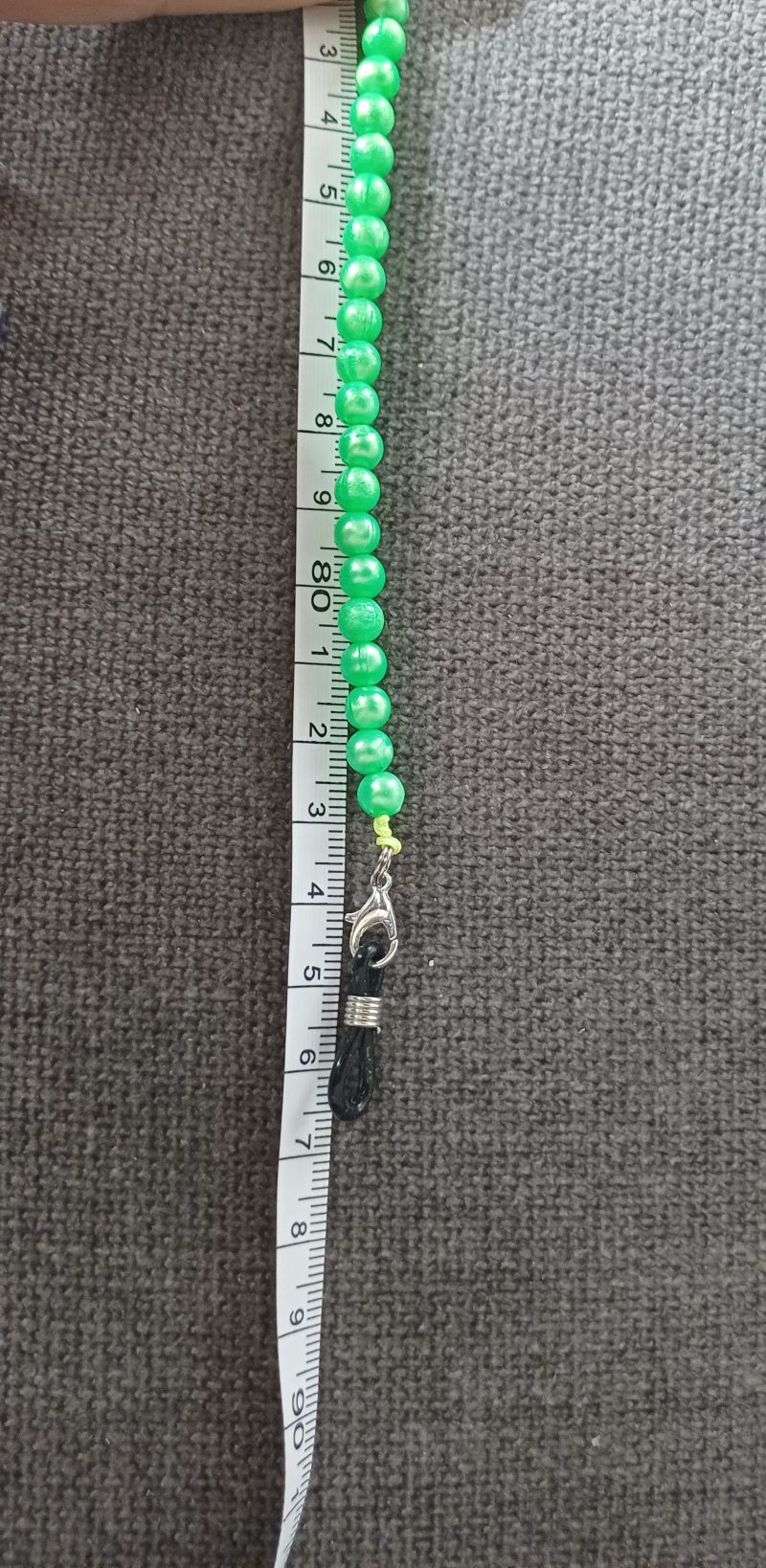 2 In 1 Face Mask Lanyard & Glasses Holder – Green Beads