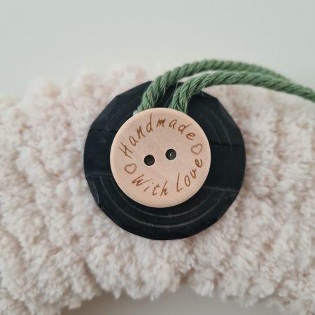 Chunky Cream Yarn Wrapped Wreath With Colourful Button Decor