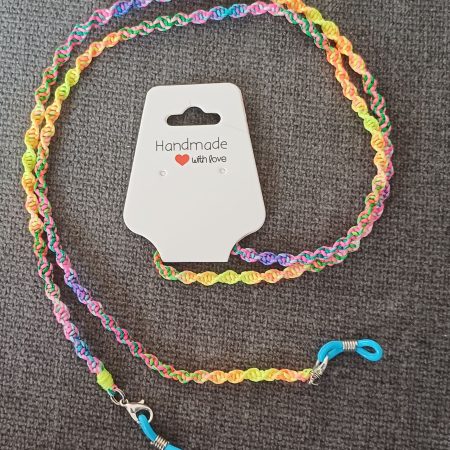 2 In 1 Face Mask Lanyard & Glasses Holder - Bright Multicoloured