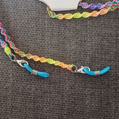 2 In 1 Face Mask Lanyard & Glasses Holder - Bright Multicoloured