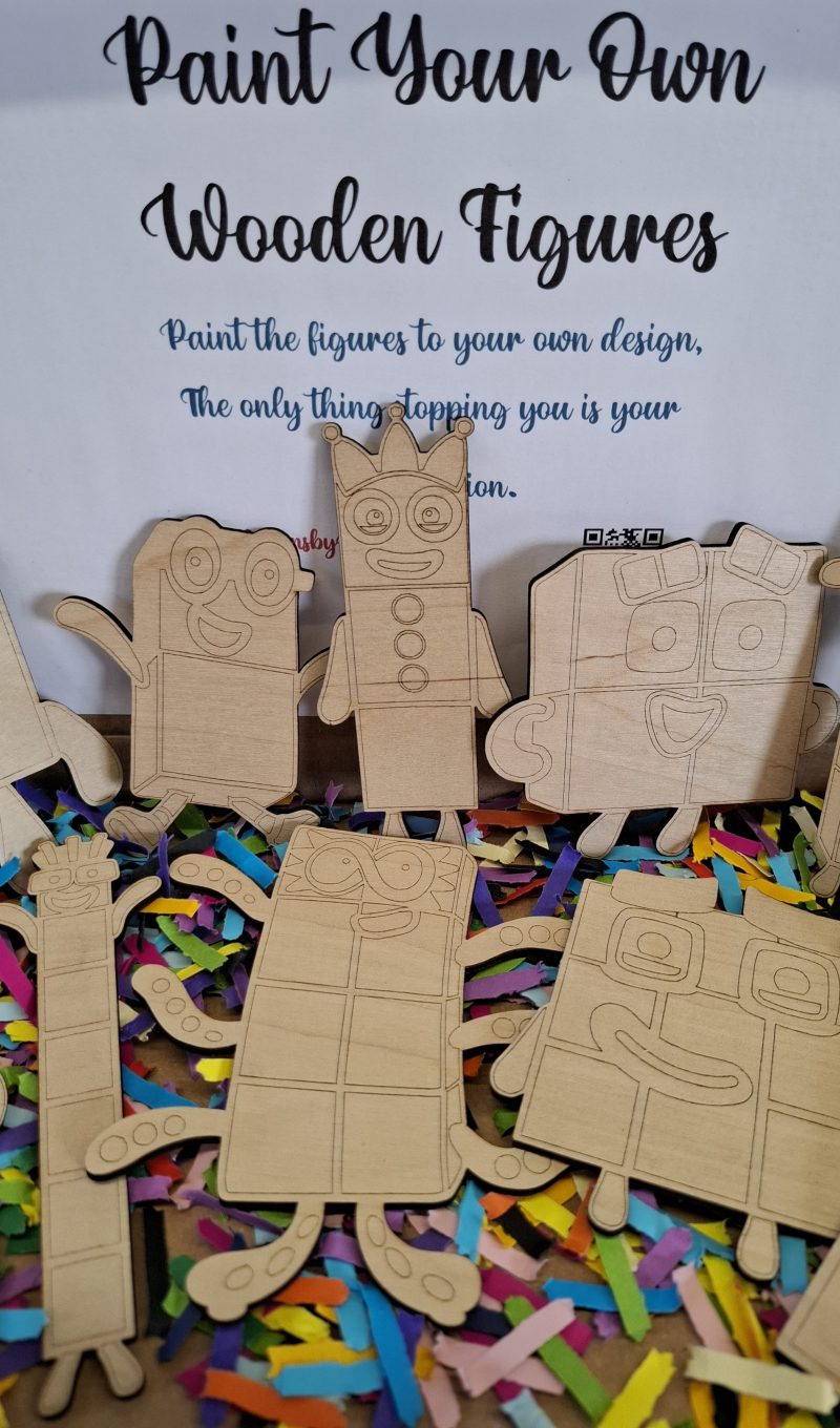 Paint your own Numberblocks Craft kit, Birthday Painting Kit, Holiday Activity
