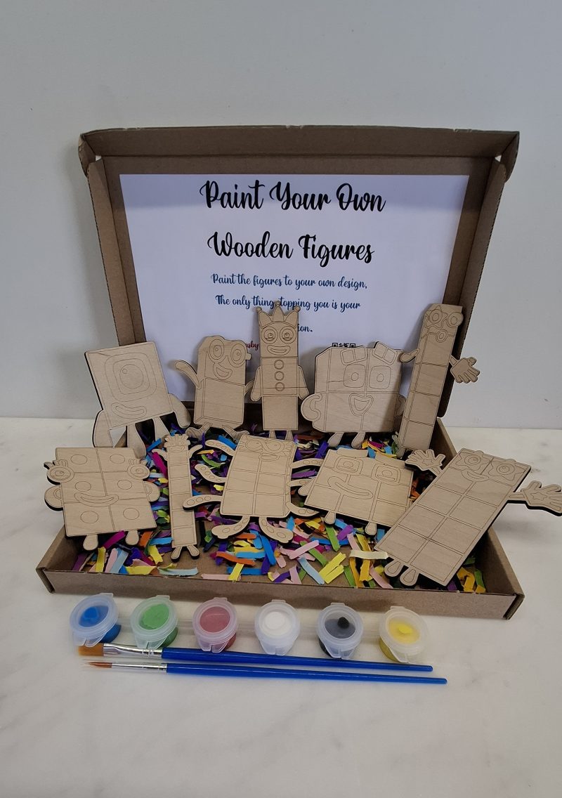 Paint your own Numberblocks Craft kit, Birthday Painting Kit, Holiday Activity