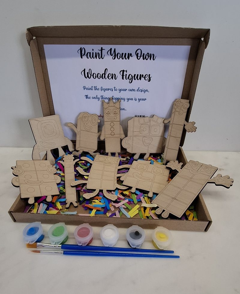 Paint your own Numberblocks Craft kit, Birthday Painting Kit, Holiday Activity