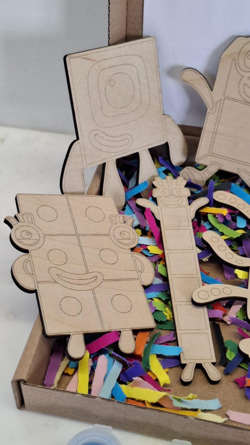 Paint your own Numberblocks Craft kit, Birthday Painting Kit, Holiday Activity