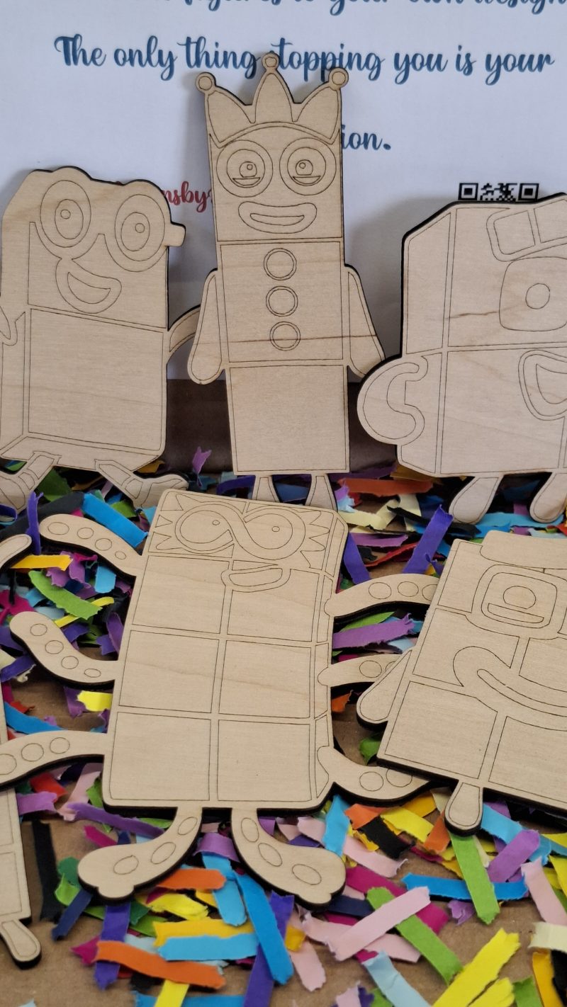 Paint your own Numberblocks Craft kit, Birthday Painting Kit, Holiday Activity