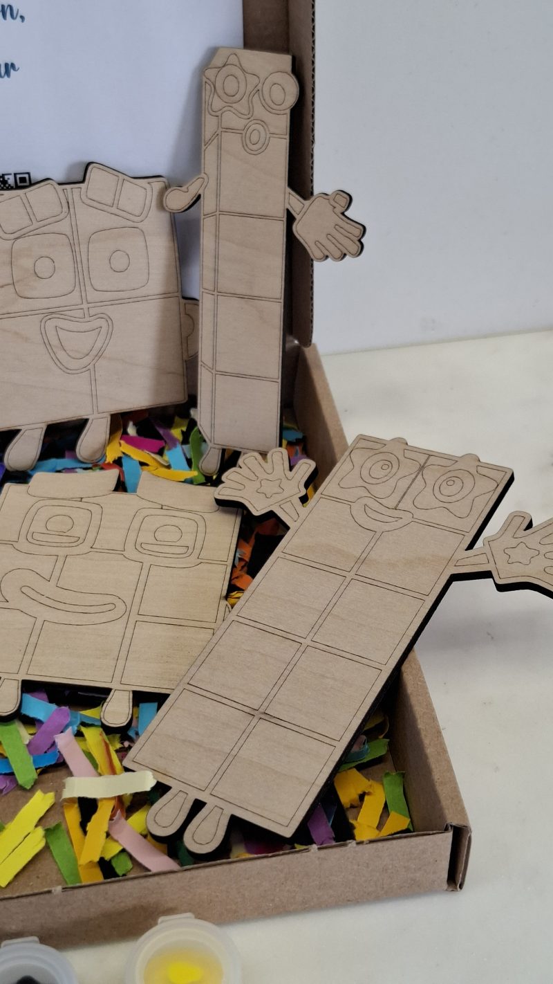 Paint your own Numberblocks Craft kit, Birthday Painting Kit, Holiday Activity