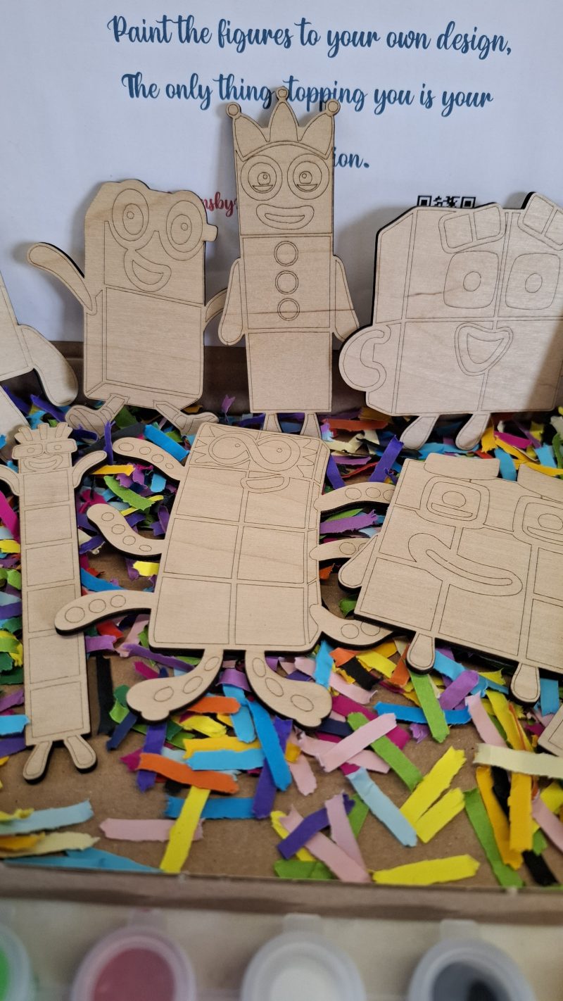 Paint your own Numberblocks Craft kit, Birthday Painting Kit, Holiday Activity