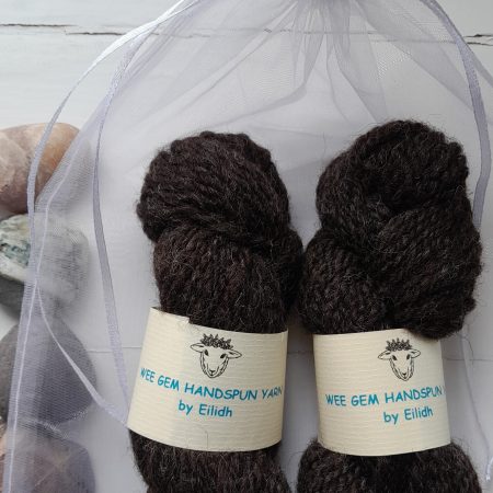 Hand Spun Yarn - Shetland Wool - Black