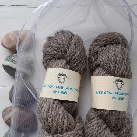 Hand Spun Yarn - Shetland Wool - Grey