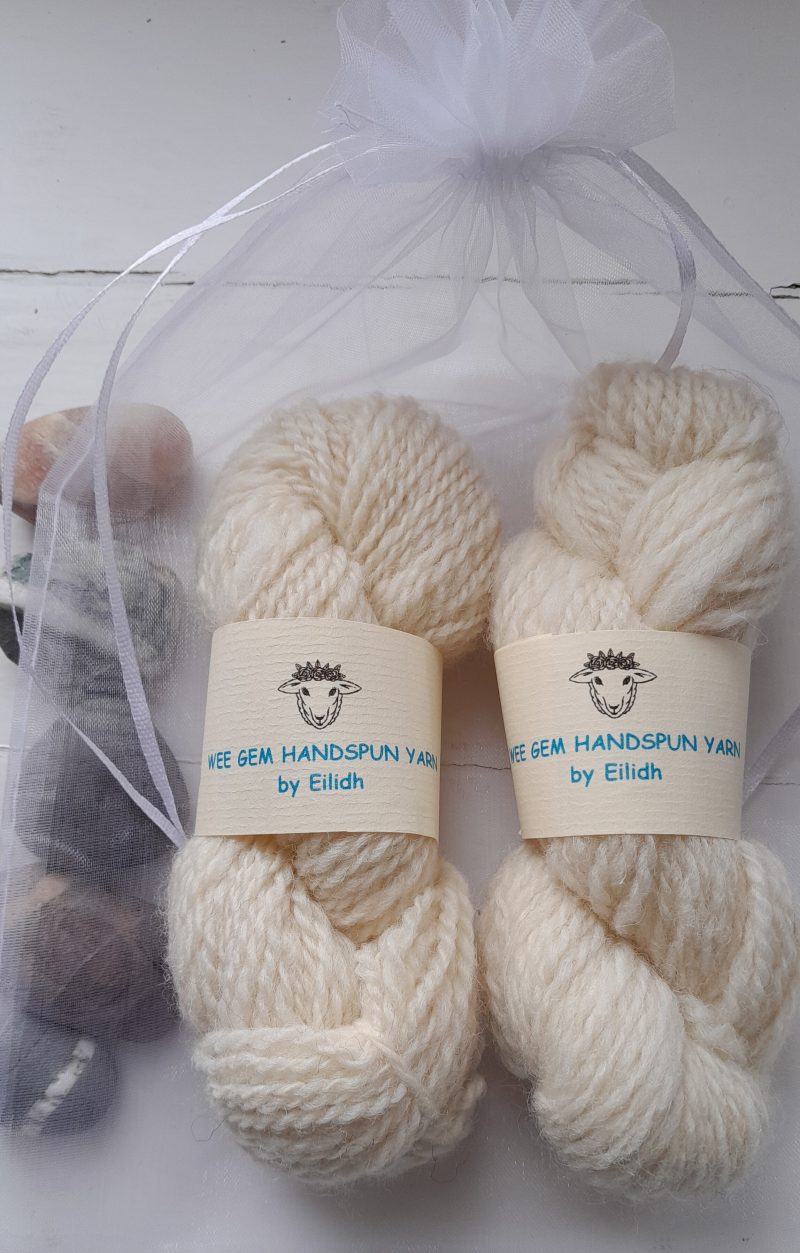Handspun Yarn - Shetland Wool - Natural White