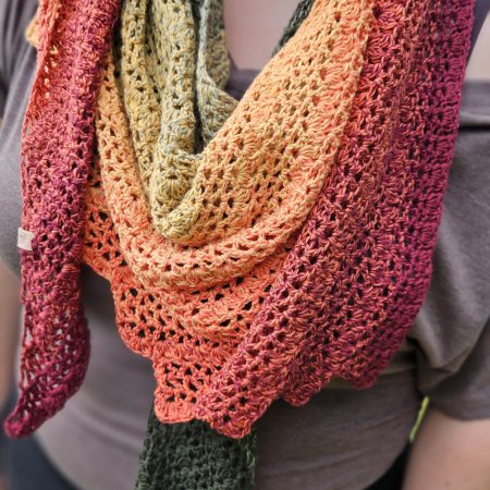 ¤ Sunset Meadow ¤ large crochet shawl